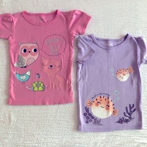 Girls tee shirts, size 2T and 3T